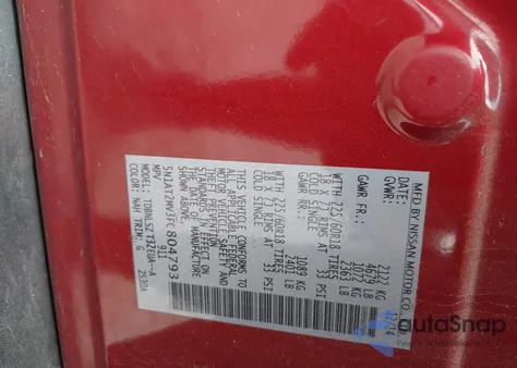 2015 Nissan Rogue Sl from USA, damaged, VIN 5N1AT2MV3FC804793